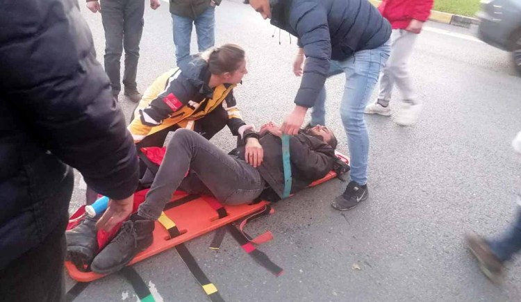 Belen sanayi sitesi girişinde kaza