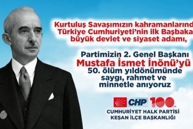 Anıl Çakır'dan İsmet İnönü için anma mesajı