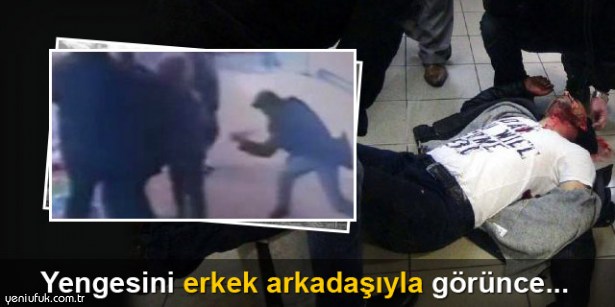 YENGESİNİ VE ERKEK ARKADAŞINI SOPAYLA DÖVDÜ!..