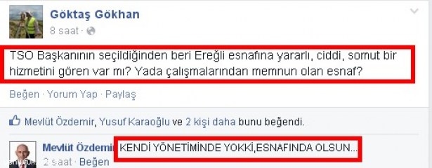 İNTERNETTE YENİ TARTIŞMA: TSO ESNAF İÇİN NE YAPTI?..