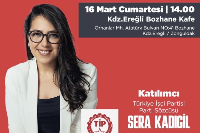 Saliha Sera Kadıgil Kdz.Ereğli’ye geliyor