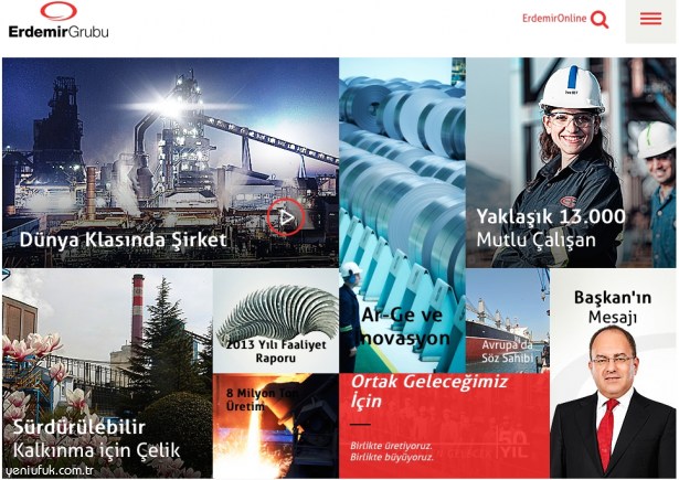 ERDEMİR GRUBU KURUMSAL WEB SİTESİNİ YENİLEDİ