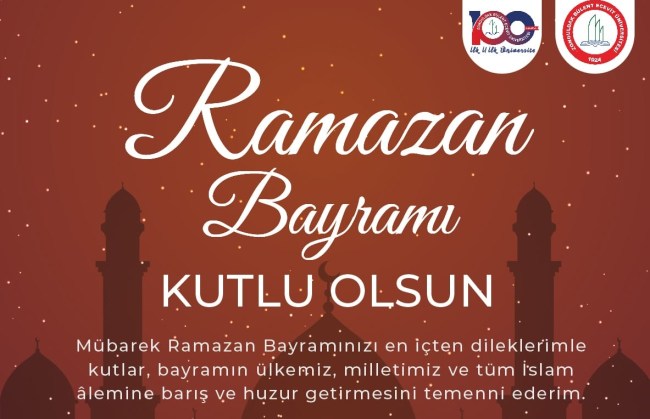 Rektör Özölçer’den Ramazan Bayramı Mesajı
