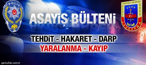 JANDARMA ASAYİŞ BÜLTENİ