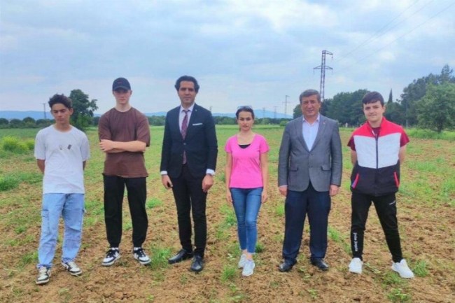 Keşan İlçe Milli Eğitim Müdürü Saz'dan, TOBB Proje Okulu tarlalarına ziyaret