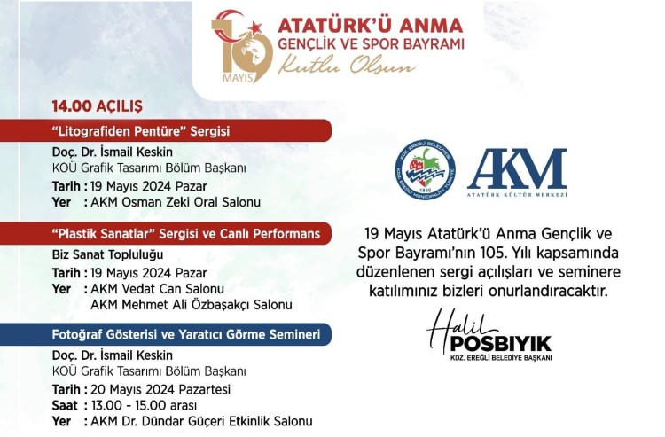 Kdz.Ereğli Belediyesinden 19 Mayıs sergisi