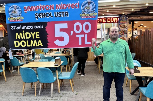Şampiyon Midyeci Şenol Usta’dan kampanya: Tanesi 5 TL