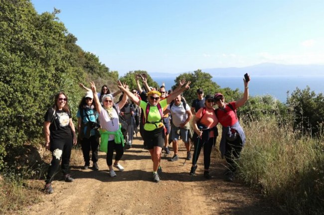 Bursa'da doğaseverlerden 'Rota Myrleia'da zumbalı tur