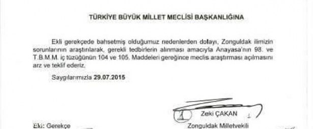 MHP, ZONGULDAK SORUNLARINA EL ATTI!..