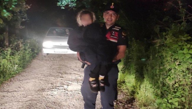 Çaycuma'da kayıp çocuğu jandarma buldu
