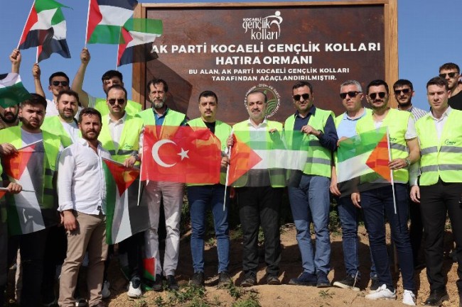 Kocaeli'deki Hatıra Ormanı Filistin'e armağan edildi