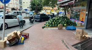 Kdz.Ereğlide kaldırımlar işgal altında