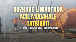Bozhane limanında deniz kirliliği tatbikatı yapıldı