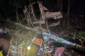 Düzcede tomruk yüklü tır uçuruma yuvarlandı