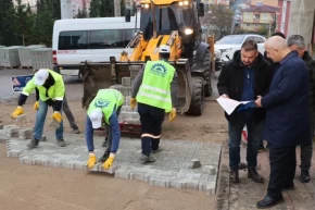 Kocaeli Gebzede üstyapı çalışmalarını yerinde incelendi