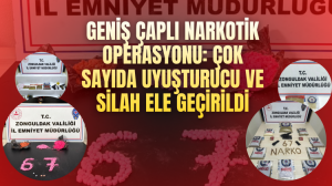 Geniş çaplı narkotik operasyonu: çok sayıda uyuşturucu ve silah ele geçirildi