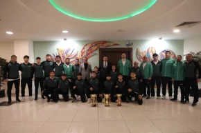 Konya Karatay Belediyespordan Başkan Kılcaya çifte gurur ziyareti