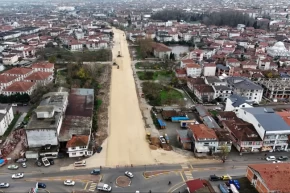 Sakaryada bağlantı yolunda üstyapı çalışmaları hız kazandı