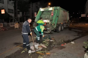 Keçiörende pazar sonrası hijyen seferberliği