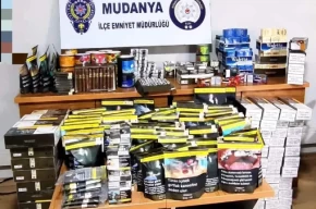 Bursa Mudanyada kaçak tütün operasyonu