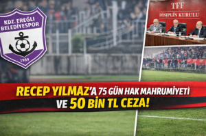Kdz.Ereğli Belediyespor yöneticilerine ceza yağdı
