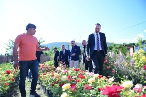 Bursa Kestelde süs bitkileri üreticilerine destek