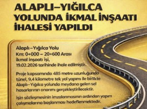 Alaplı-Yığılca yolu ikmal ihalesi yapıldı