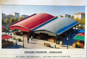 Gökçebeyde Kapalı Pazar Yeri Büyüyor
