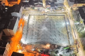 Eskişehirde 5 bin metreküplük dev beton dökümü