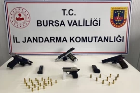Bursa İnegölde ruhsatsız silah operasyonu