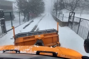 Bursa Osmangazide bayramda karla mücadele