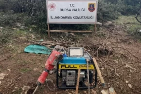 Bursa İznikte kaçak kazıya suçüstü