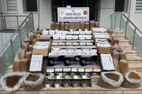 Bursa Gemlikte kaçak tütün operasyonu