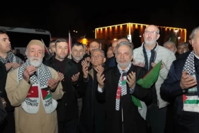 Kayseride Filistin için omuz omuza dayanışma