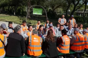 Antalyada yeşil bayraklı parkta emek buluşması