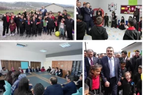 Bakan Tekin, Vanda ilkokul öğrencileriyle buluştu